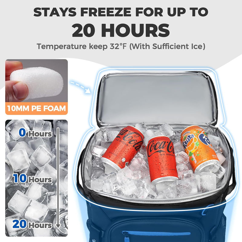Insulated Backpack Cooler, 36 or 54 Cans, Leakproof photo 10