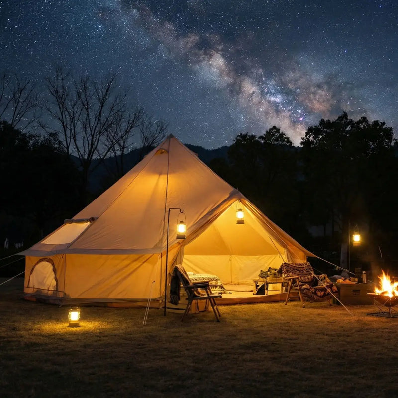 16.4 ft Bell Tent with Stove Jack, Sleeps 10 photo 9
