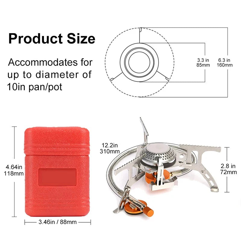 Folding Camping Gas Stove, 3500W photo 4