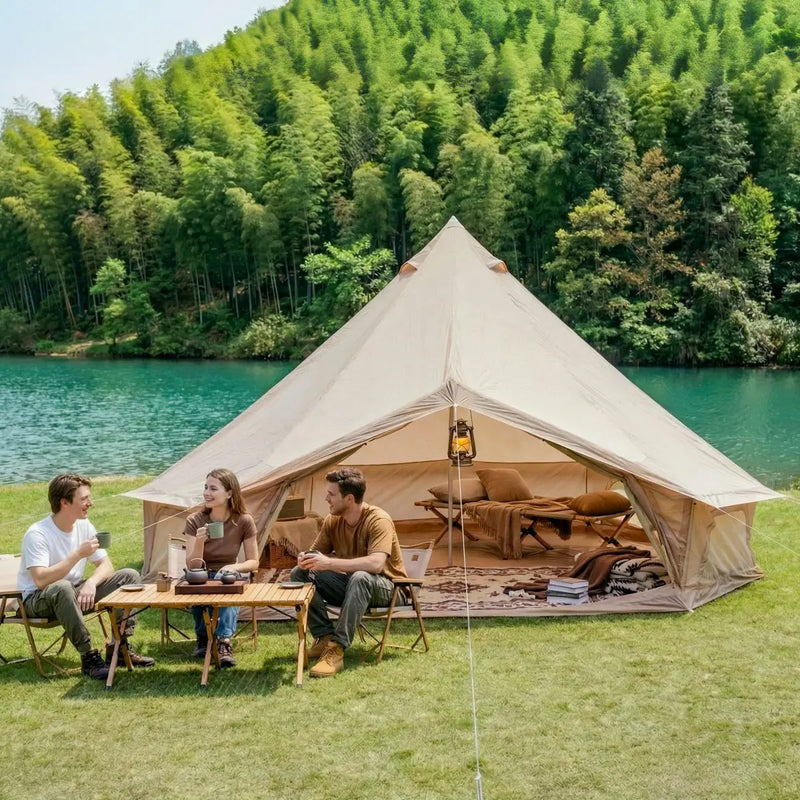 16.4 ft Bell Tent with Stove Jack, Sleeps 10 photo 4