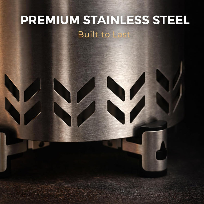 Portable Fire Pit, 7 in Double Wall 304 Stainless Fire Bowl photo 5