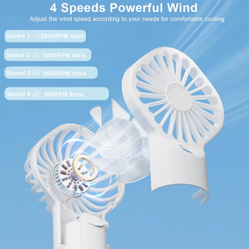 Handheld Misting Fan, Rechargeable USB Mini Fan photo 5