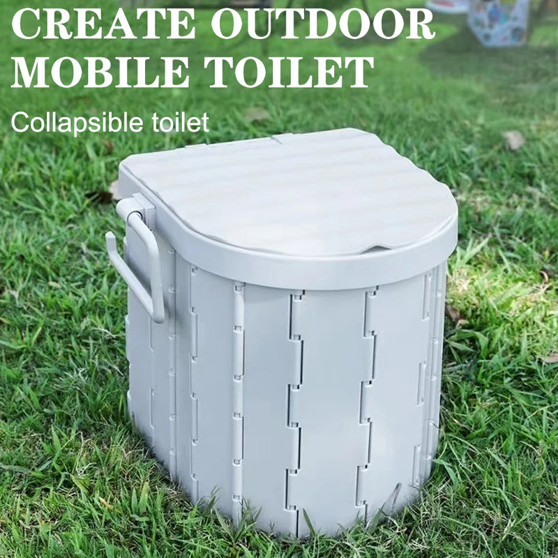 Portable Folding Camping Toilet with Lid photo 4