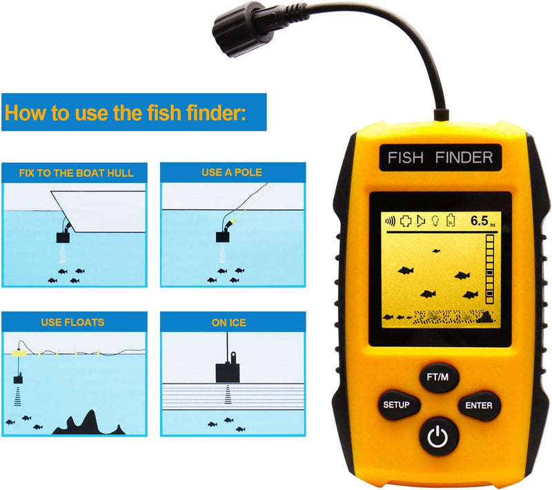Portable Handheld Fish Finder with Sonar and LCD Display photo 3