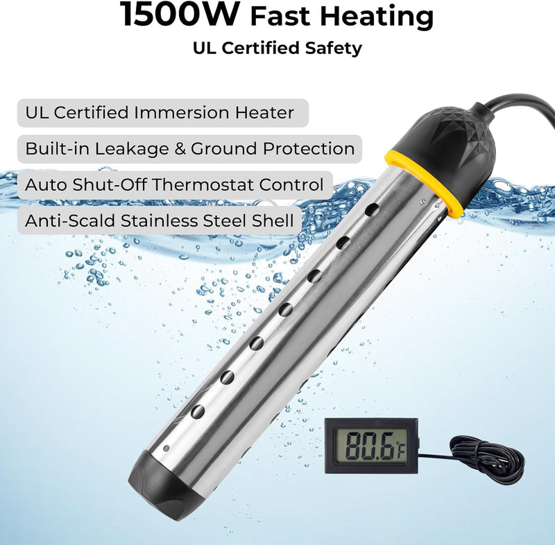 Portable Camping Shower Kit with 1500W Heater and Tent photo 6