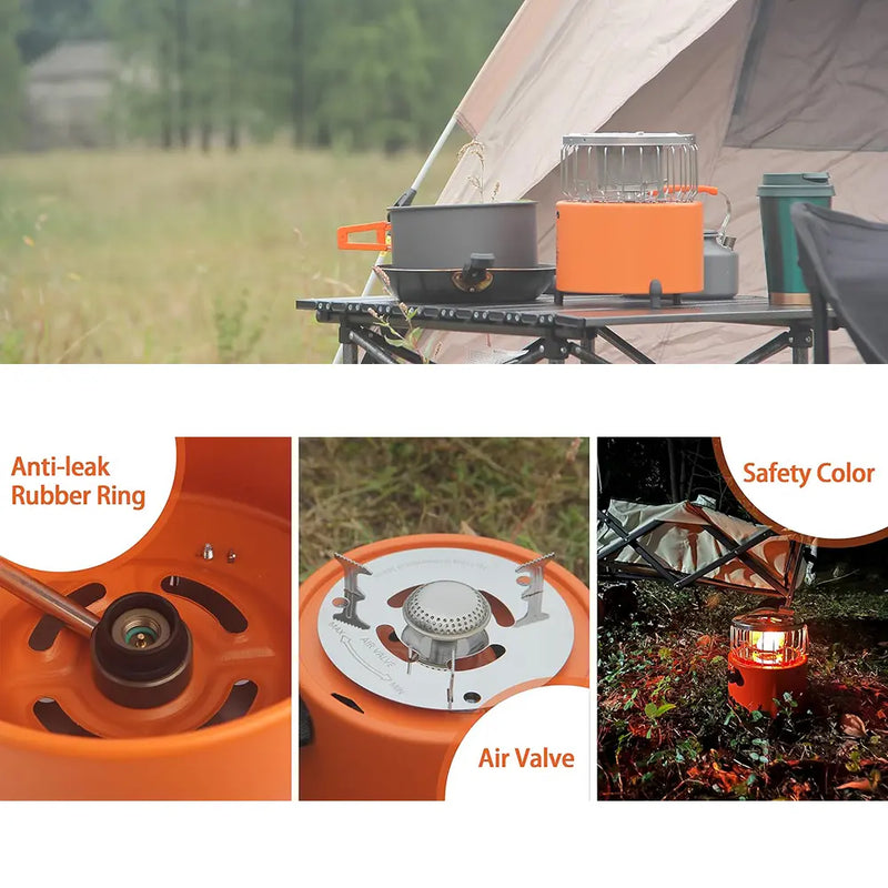 2-in-1 Portable Camping Gas Stove and Heater, 9000 BTU photo 3
