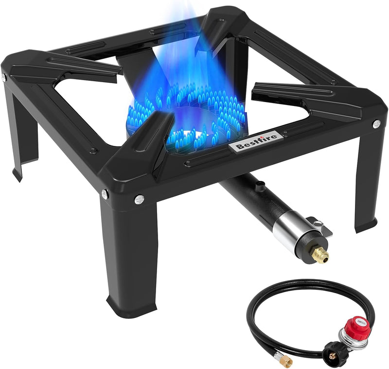 High Pressure Propane Burner with 16-Inch Steel Cooktop photo 2