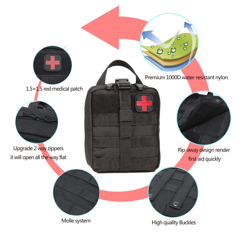 Tactical First Aid Kit Medical Molle Rip Away EMT IFAK