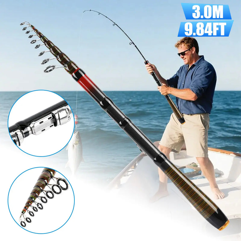 Telescopic Sea Spinning Rod - 6.9, 9.8 & 11.8 Ft photo 8
