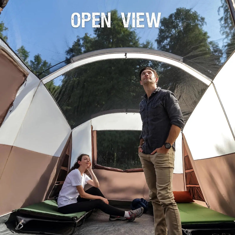 6 to 10 Person Tunnel Tent with Screen Room photo 4