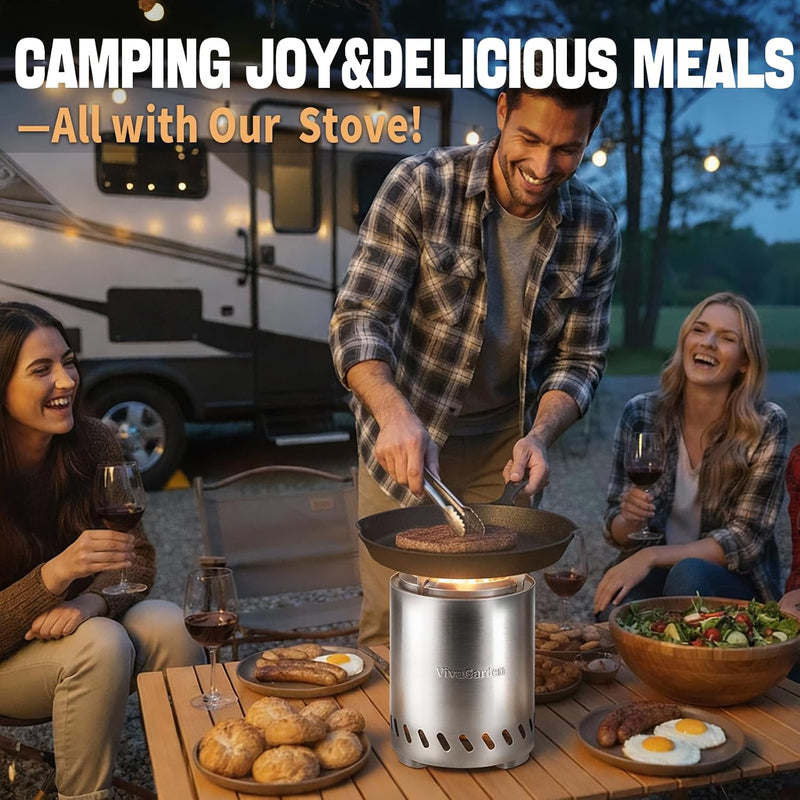 Smokeless Tabletop Fire Pit, 304 Stainless with Carry Bag photo 14