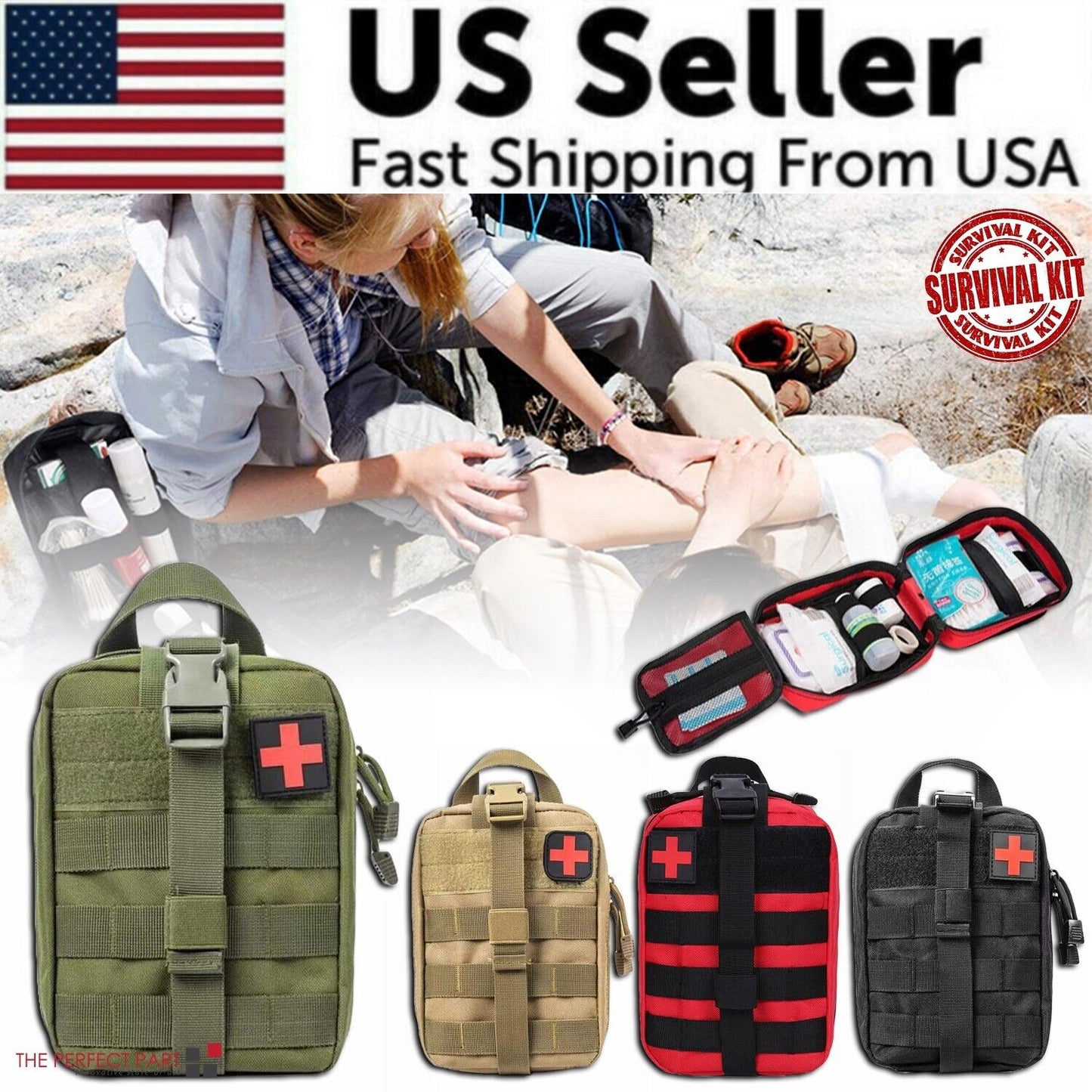 Tactical First Aid Kit Medical Molle Rip Away EMT IFAK