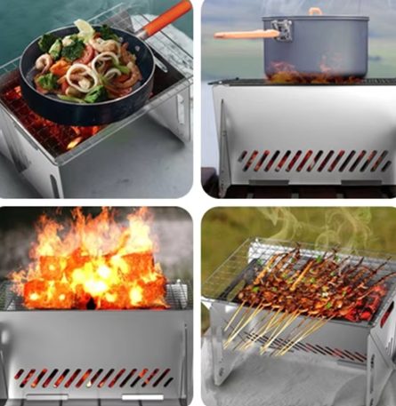 Foldable Outdoor Stainless Steel Stove Grill photo 4