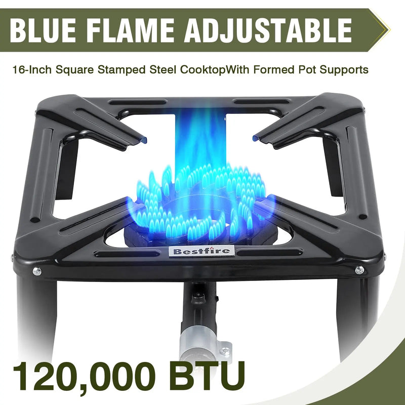 High-Pressure Single Propane Burner 60K/120K BTU photo 9