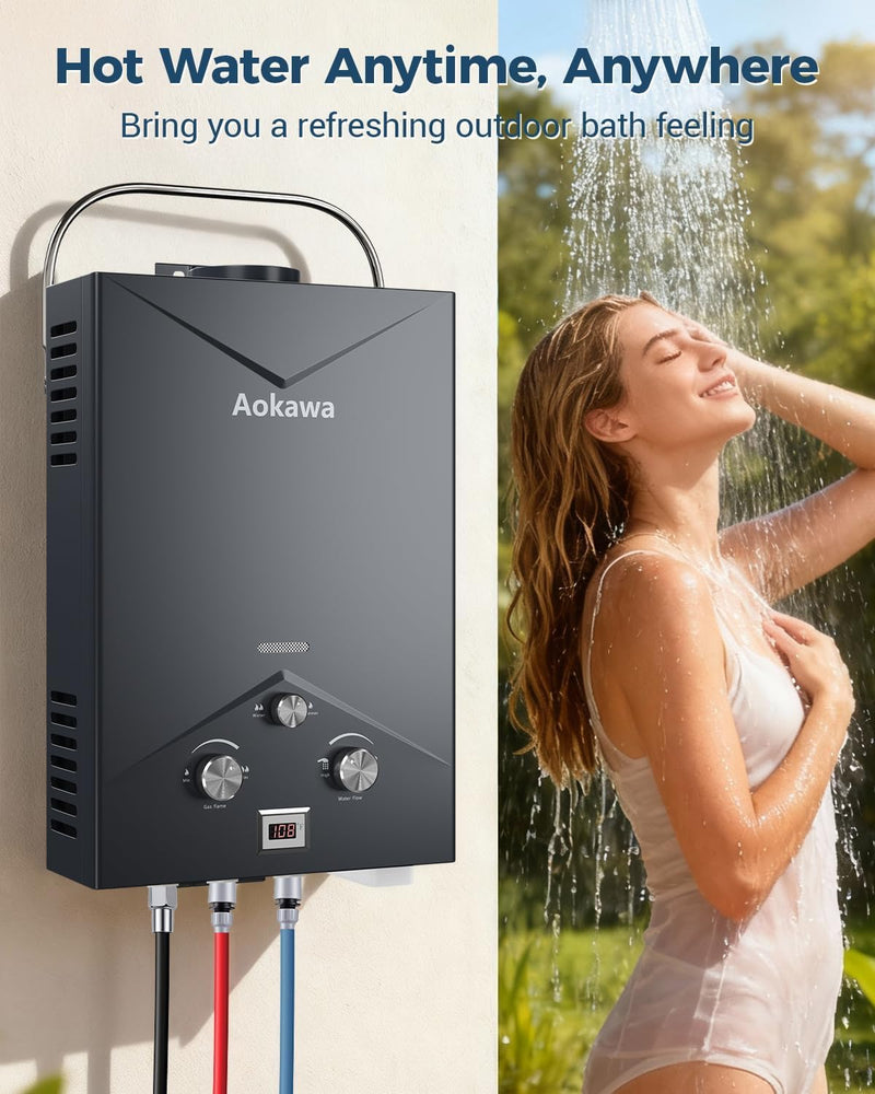 Portable Propane Tankless Water Heater with Shower Kit photo 6