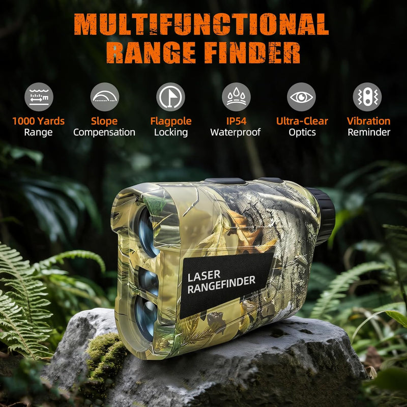 Hunting Laser Rangefinder 1000 Yards with Slope, 6X Magnification photo 2