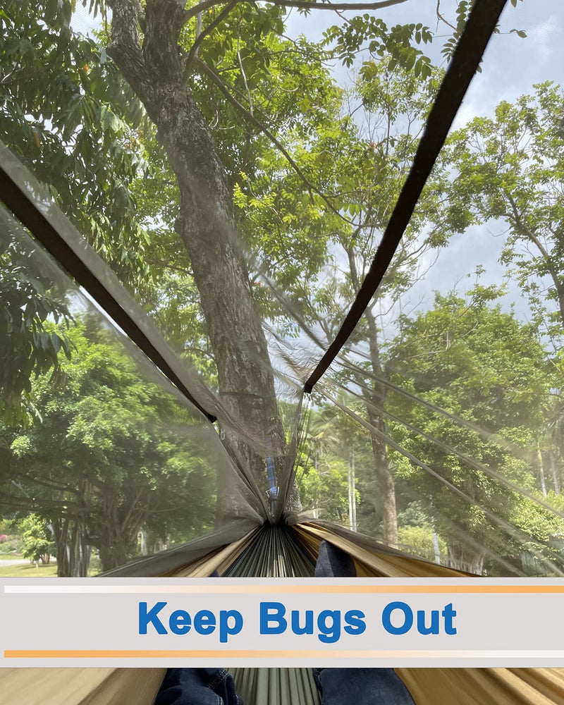 Camping Hammock with Bug Net and Rain Fly, Single or Double photo 15