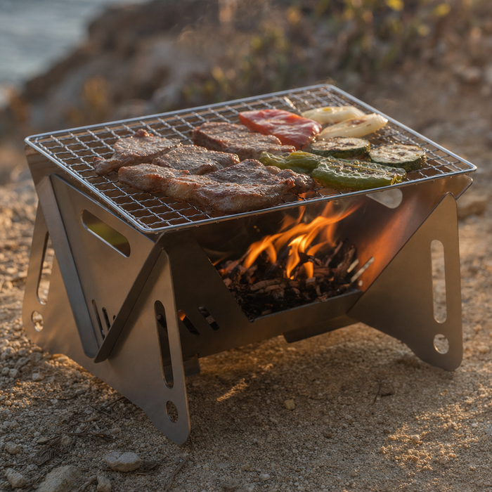 Foldable Outdoor Stainless Steel Stove Grill