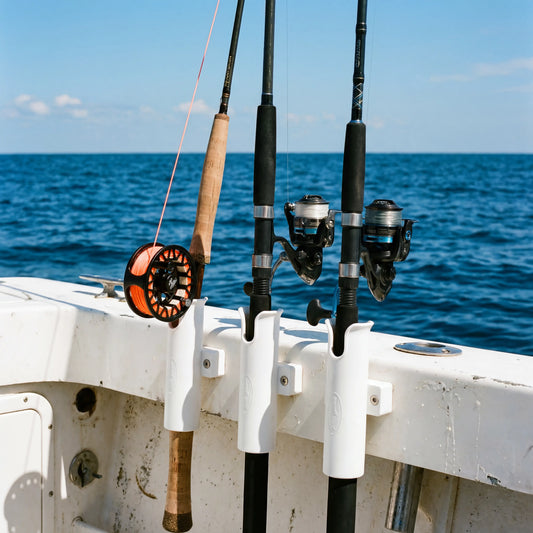 Rod-Runner Uni-Mount Rod Holder Combo | White | Fishing Rod Holder and Mount
