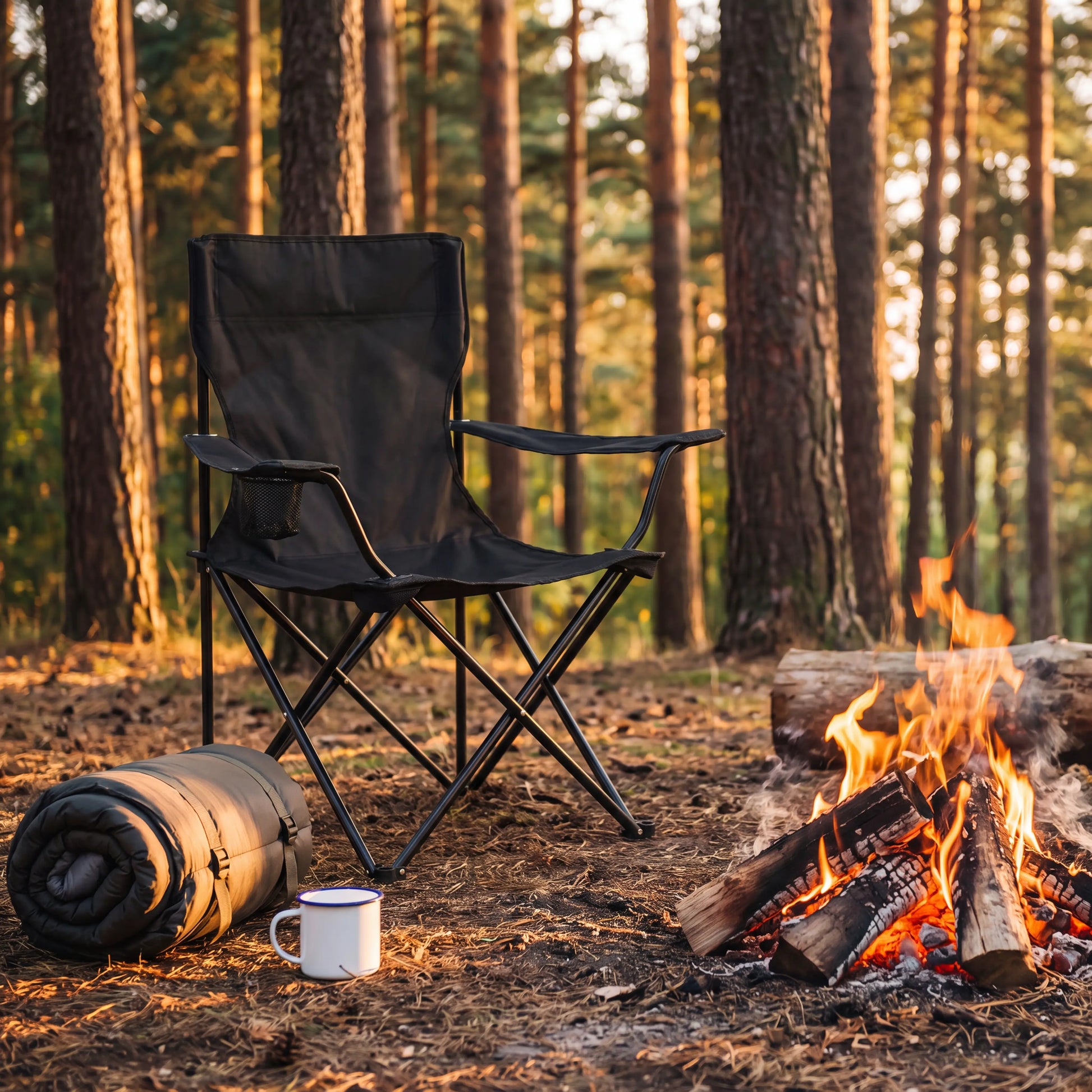 UltraLight Foldable Camping Chair at campsite
