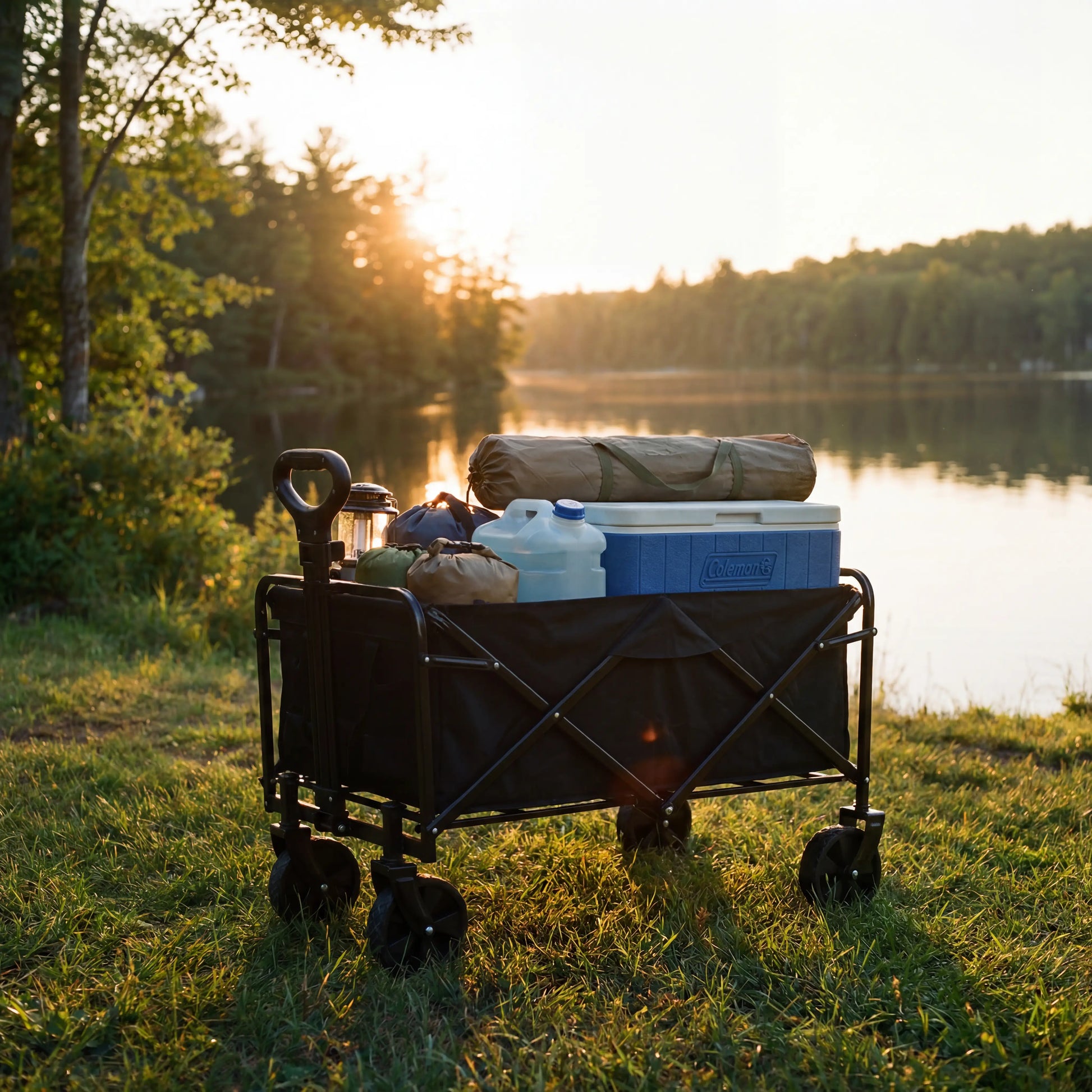 Folding Camping Trolley lakeside
