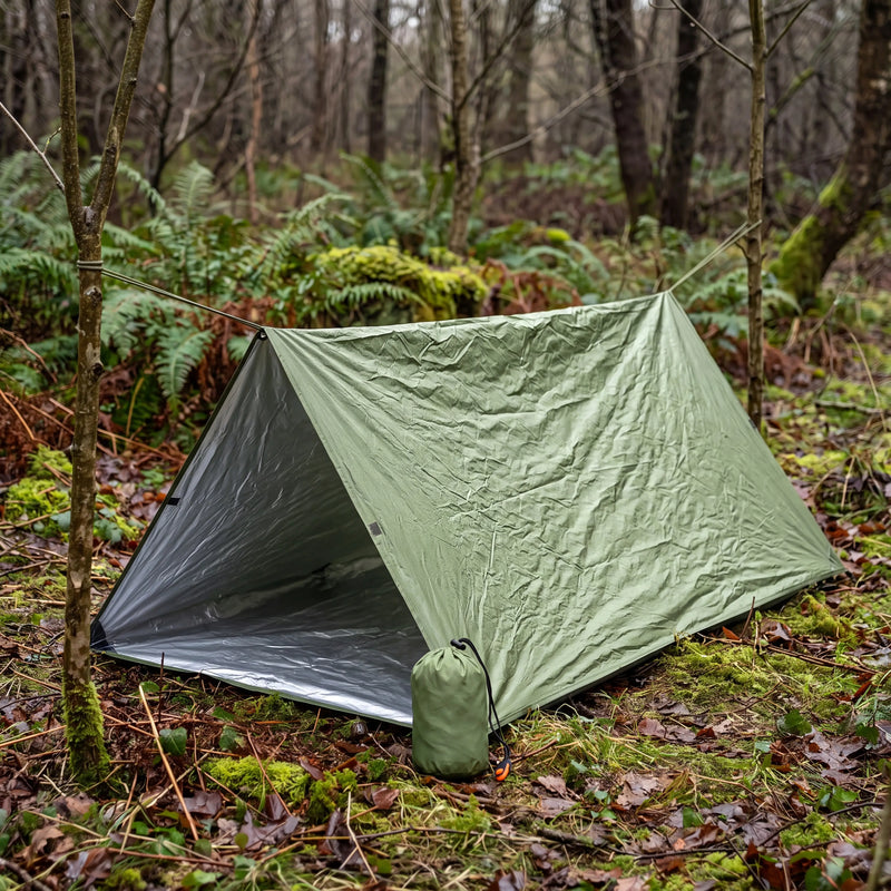 Emergency Mylar Bivvy, Sleeping Bag and Poncho Kit photo 2