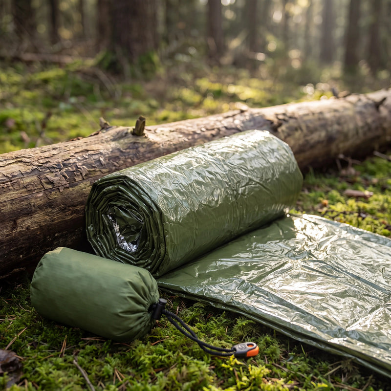 Emergency Mylar Bivvy, Sleeping Bag and Poncho Kit photo 6