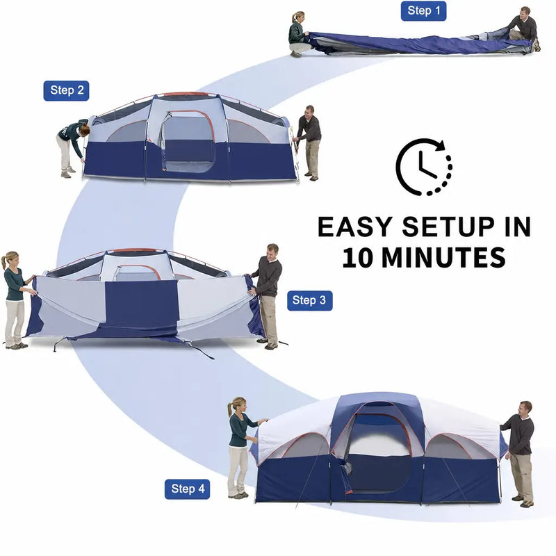 8-Person Weather-Resistant Family Tent photo 5