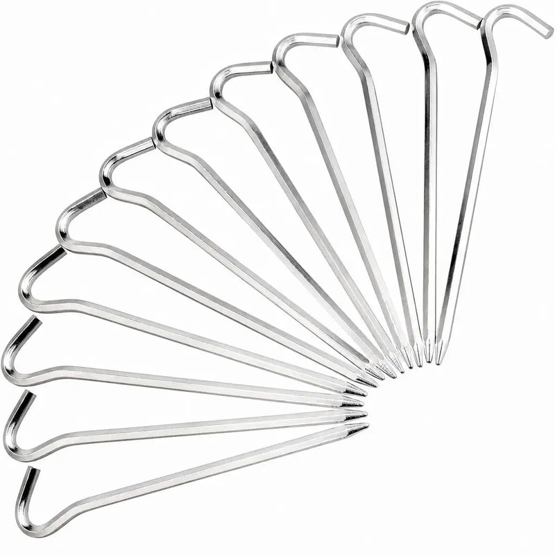 Aluminium Tent Pegs with Hook, 7 in photo 6
