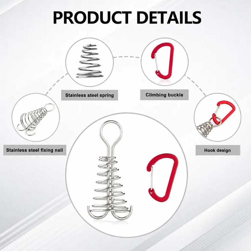 12-Piece Tent Stake & Rope Buckle Set photo 5