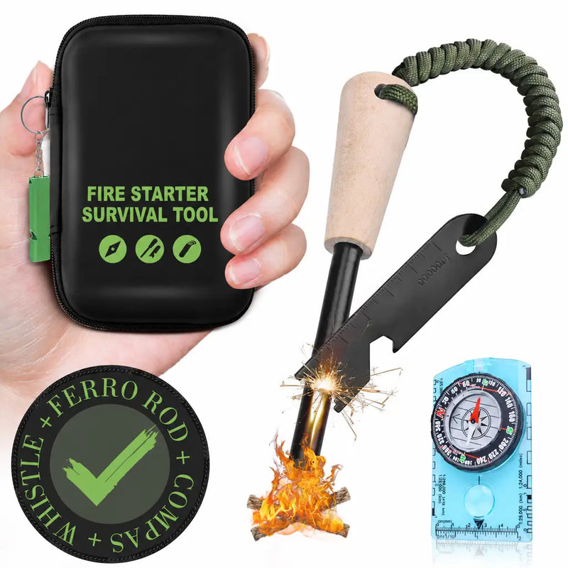 Flint and Steel Fire Starter Kit Outdoor Multifunctional photo 2