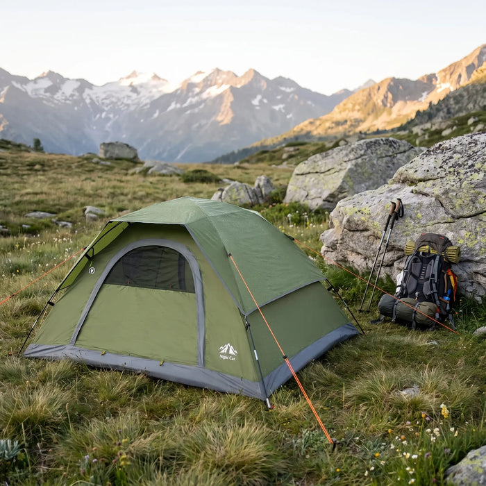 1 to 4 Person Backpacking Tent with 3000mm Rainfly