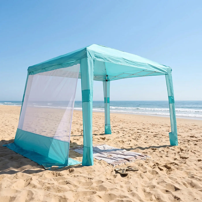 8x8 ft Beach Cabana Sun Shelter, UPF 50+