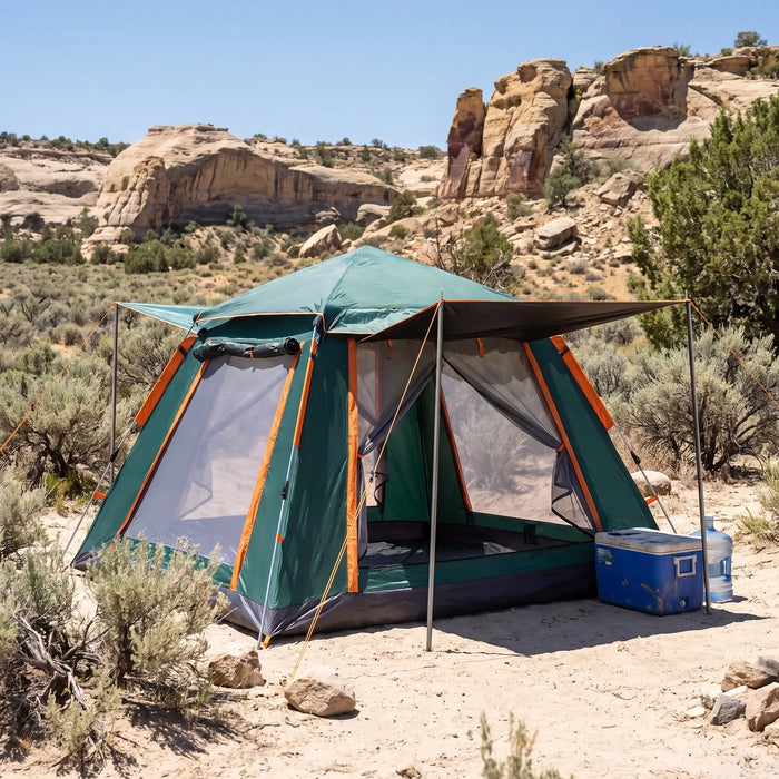 4-6 Person Automatic Pop-Up Tent, UV Protection