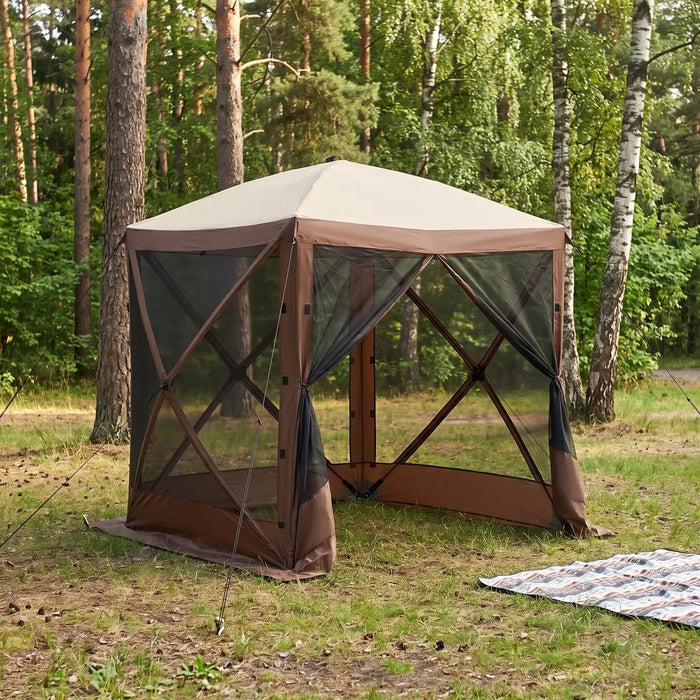 6-Sided Pop-Up Screen Gazebo, 6 to 12.5 ft