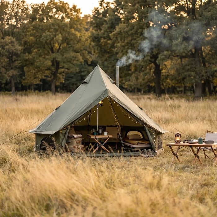 16.4 ft Bell Tent with Stove Jack, Sleeps 10