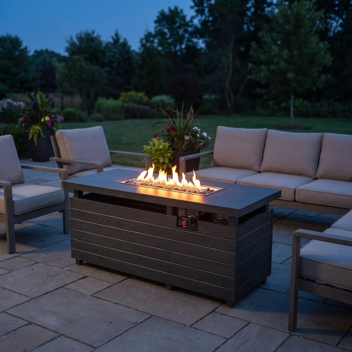 51 Inch Outdoor Propane Fire Pit Table, 50,000 BTU