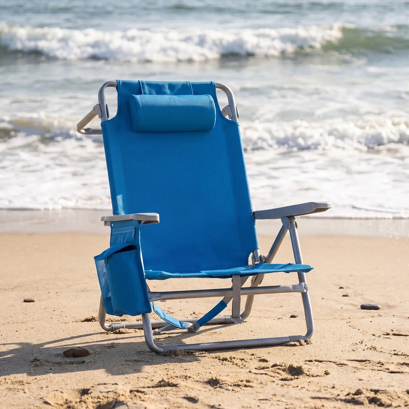 Backpack Beach Chair with 5-Position Recline and Cooler photo 8