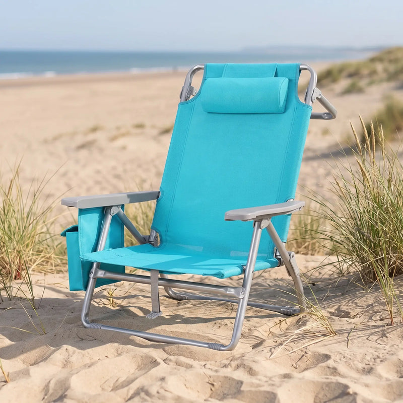 Backpack Beach Chair with 5-Position Recline and Cooler photo 9