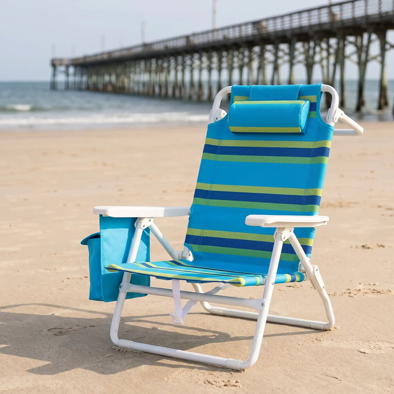 Backpack Beach Chair with 5-Position Recline and Cooler photo 12