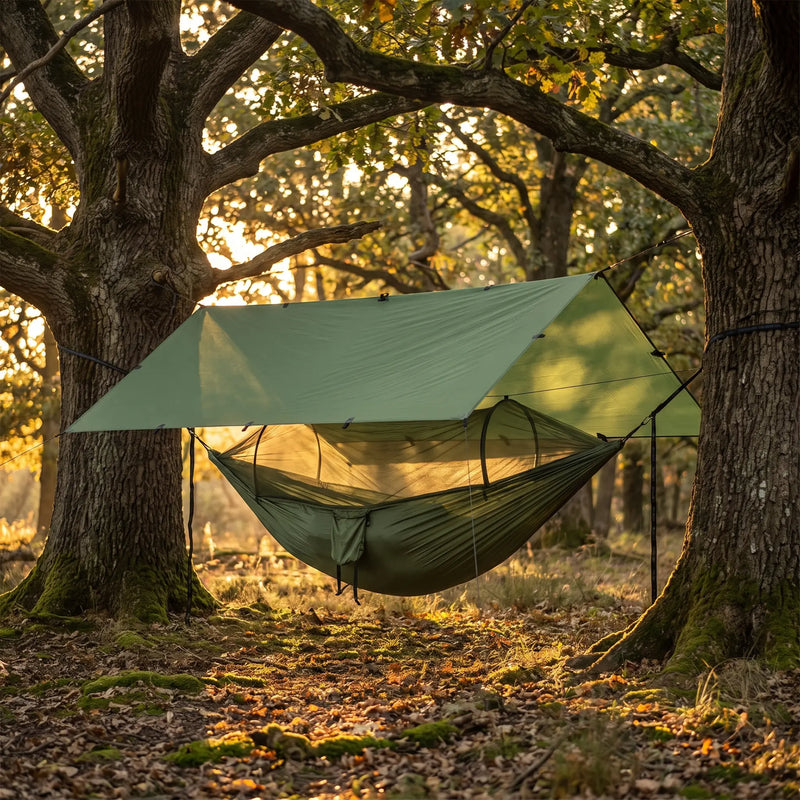 Pop-Up Camping Hammock with Mosquito Net and Straps photo 13