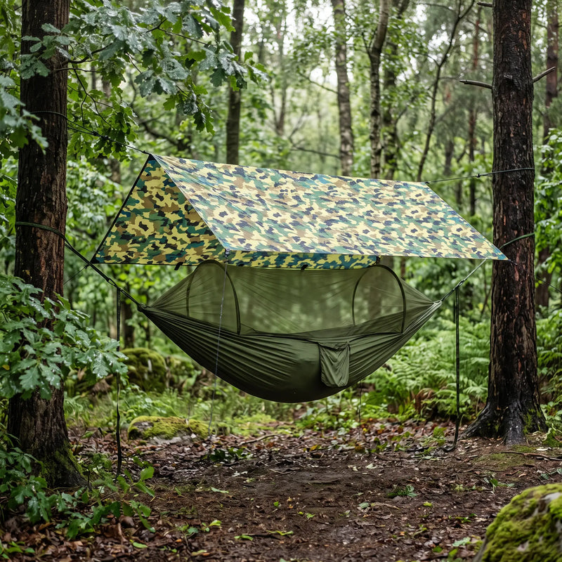 Pop-Up Camping Hammock with Mosquito Net and Straps photo 14