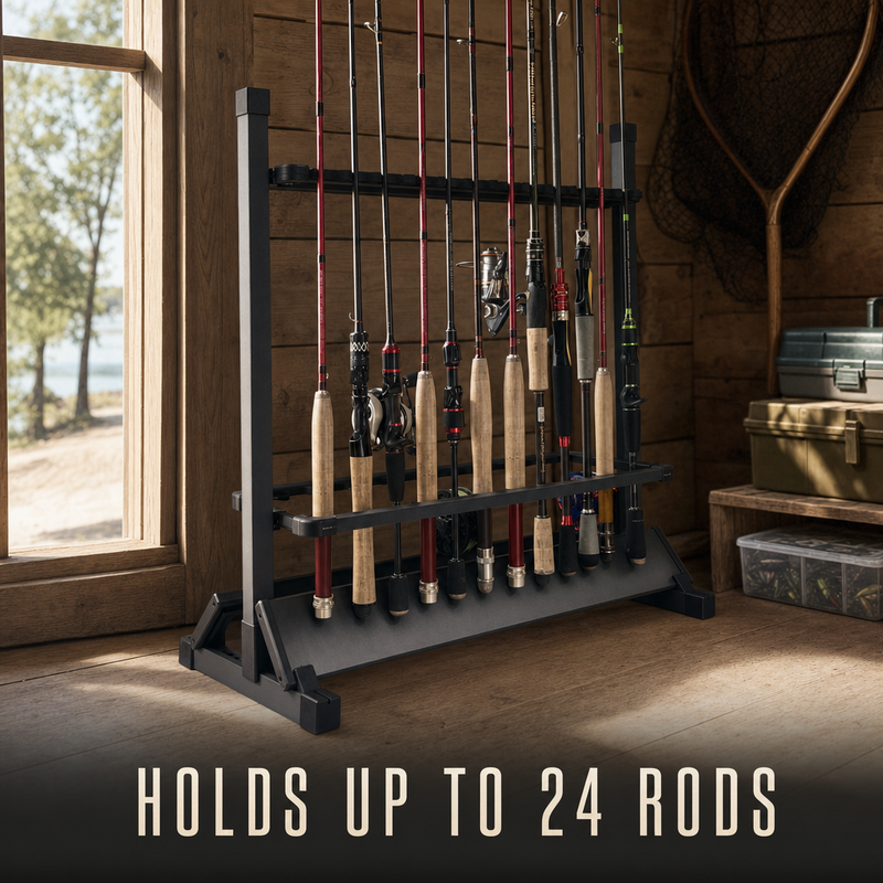 Aluminum Fishing Rod Rack (24 Rods) photo 2