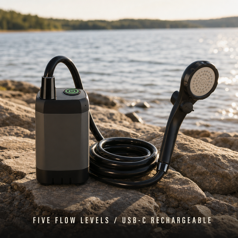 Portable Camping Shower, Rechargeable USB-C Pump photo 7