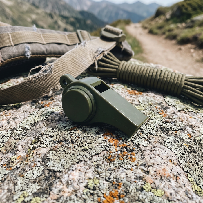 Emergency Survival Whistle with Compass and Thermometer