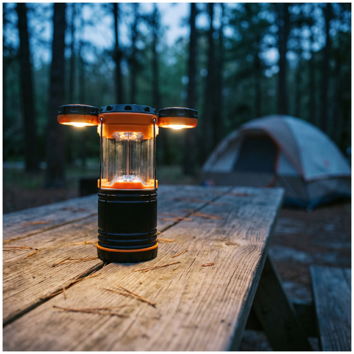 3-Head LED Camping Lantern with 10,000 mAh Power Bank