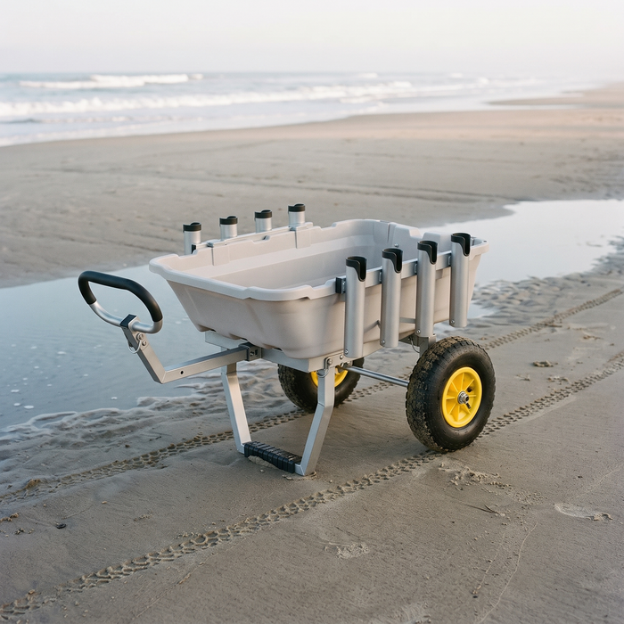 Vevor Beach Fishing Cart, 200 lb Capacity, 8 Rod Holders