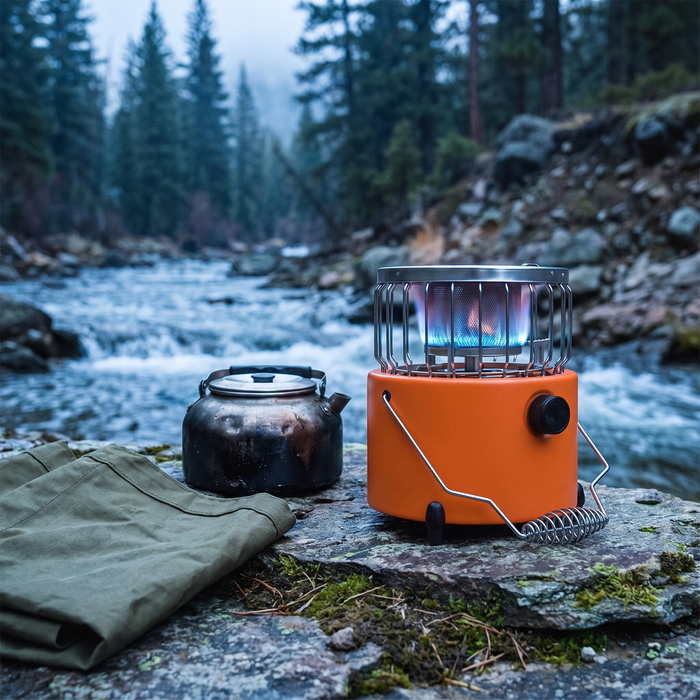 2-in-1 Portable Camping Gas Stove and Heater, 9000 BTU