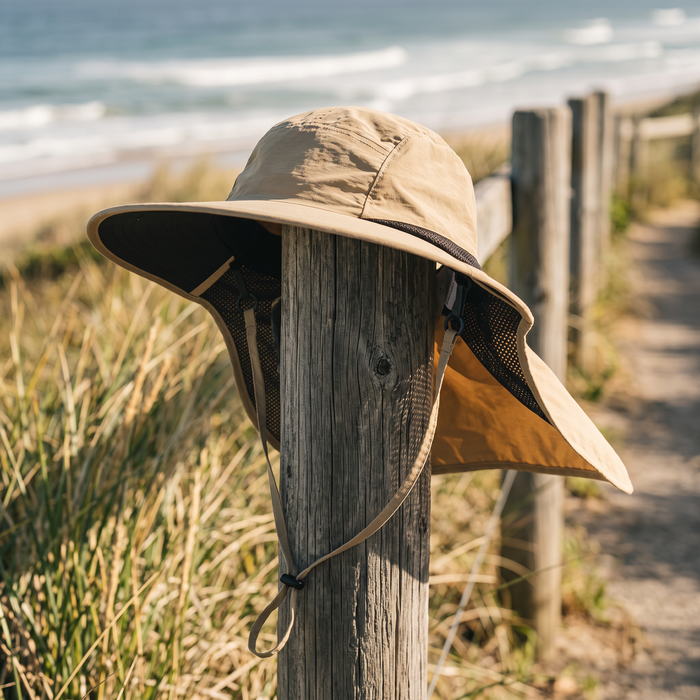 Sun Protection Hat with Neck Flap, Unisex