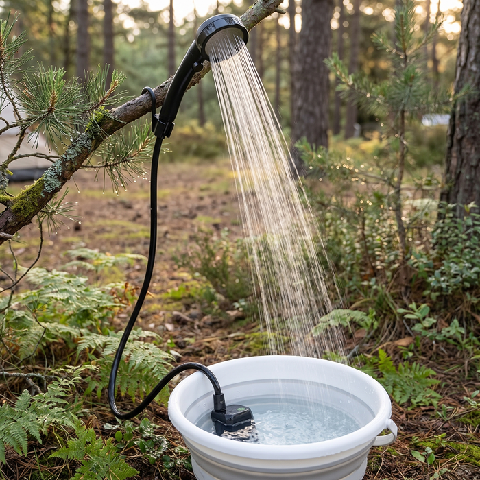 Rechargeable Portable Camping Shower with Pump